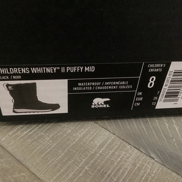 SOREL Whitney II Puffy Waterproof Boot (Toddler Kid), size 8 - Picture 3 of 9